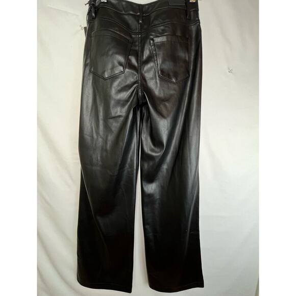 NWT [BLANKNYC] Women's Size 26 Black The Franklin Wide Leg Faux Leather Pants - Picture 8 of 8